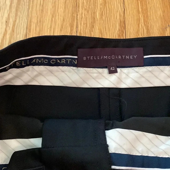 STELLA McCartney EU 42, US 8 womens black tuxedo trousers in excellent condition - Picture 6 of 9